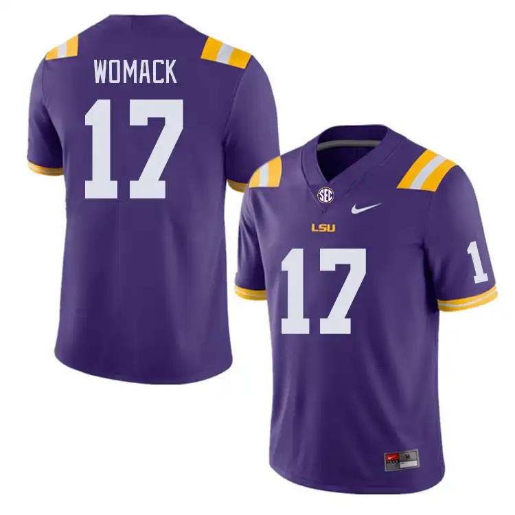 Men's LSU Tigers Da'Shawn Womack #17 Purple NCAA Football Jersey